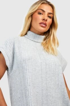 Robe Pull Oversize à Col Roulé -BOOHO Kleidung Magasin gzz49360 grey xl 3