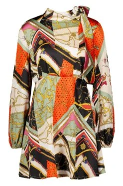 Robe Patineuse à Imprimé Chaîne -BOOHO Kleidung Magasin gzz49380 rust xl 2