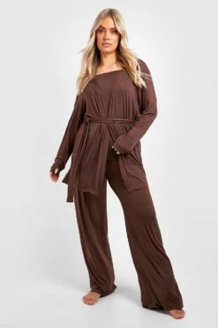 Grande Taille - Robe De Chambre En Jersey Doux