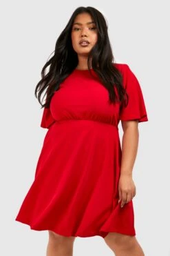 BOOHOO Grande Taille - Robe Portefeuille Plissée