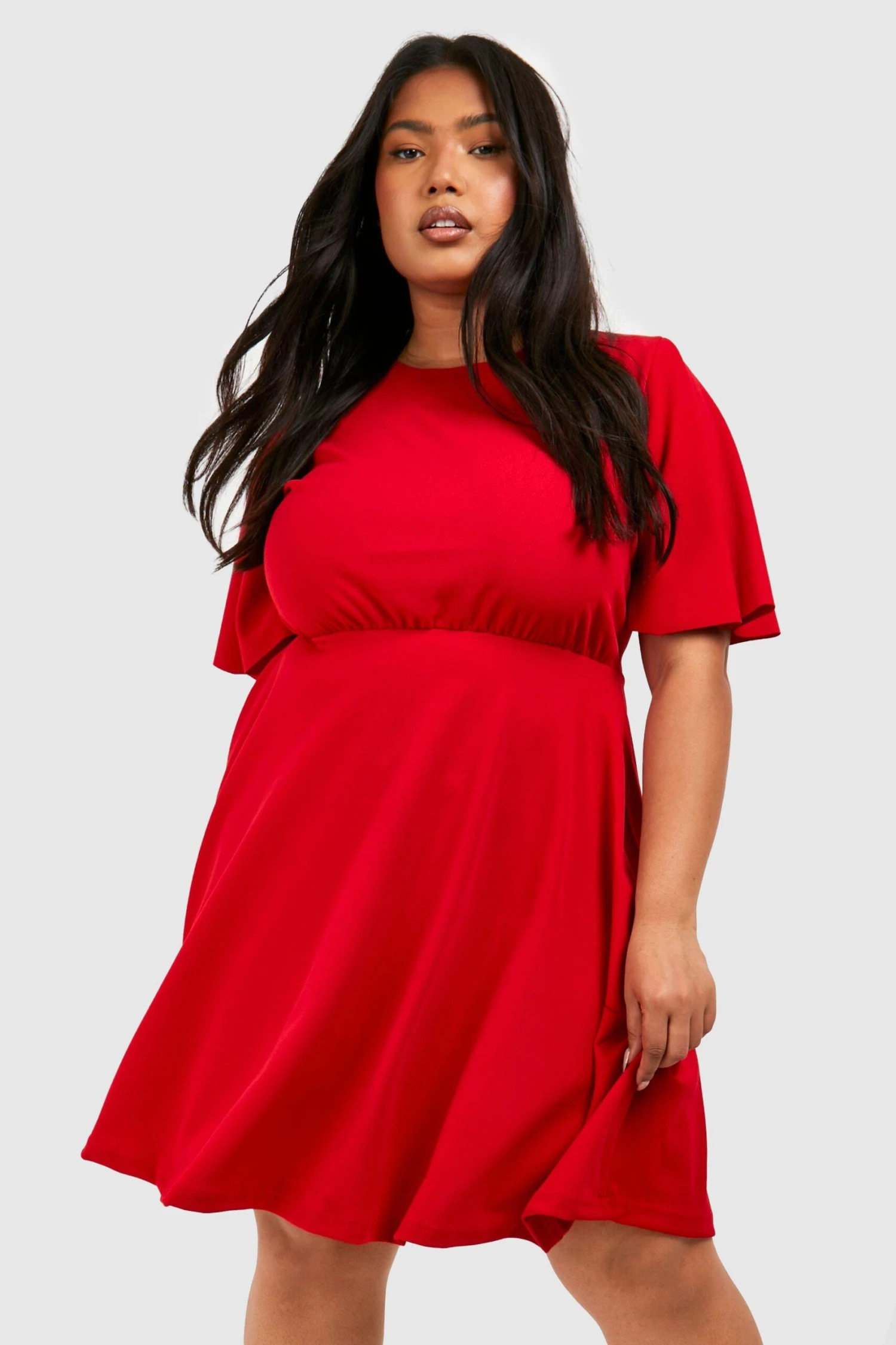 BOOHOO Grande Taille - Robe Portefeuille Plissée 3 BOOHOO Grande Taille - Robe Portefeuille Plissée