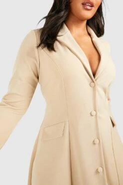 Grande Taille - Robe Blazer Patineuse -BOOHO Kleidung Magasin gzz49906 stone xl 3