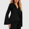 Tall - Robe Blazer à Manches évasées -BOOHO Kleidung Magasin gzz50009 black xl