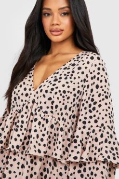 Robe Babydoll Imprimée à Volants 9 Robe Babydoll Imprimée à Volants -BOOHO Kleidung Magasin gzz50475 stone xl 3