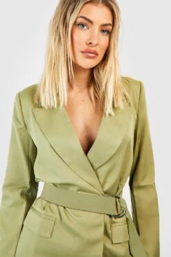 Robe Blazer à Ceinture 9 Robe Blazer à Ceinture -BOOHO Kleidung Magasin gzz50480 khaki xl 3