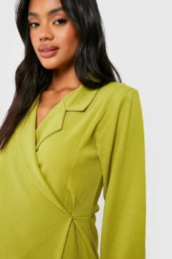 Robe Blazer En Jersey à Manches Longues -BOOHO Kleidung Magasin gzz50482 olive xl 3