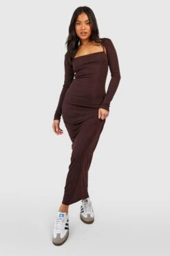 Petite - Robe Longue à Bretelles Et Volants