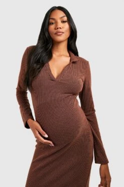 BOOHOO Maternité - Robe De Grossesse Bicolore -BOOHO Kleidung Magasin gzz50662 chocolate xl 2