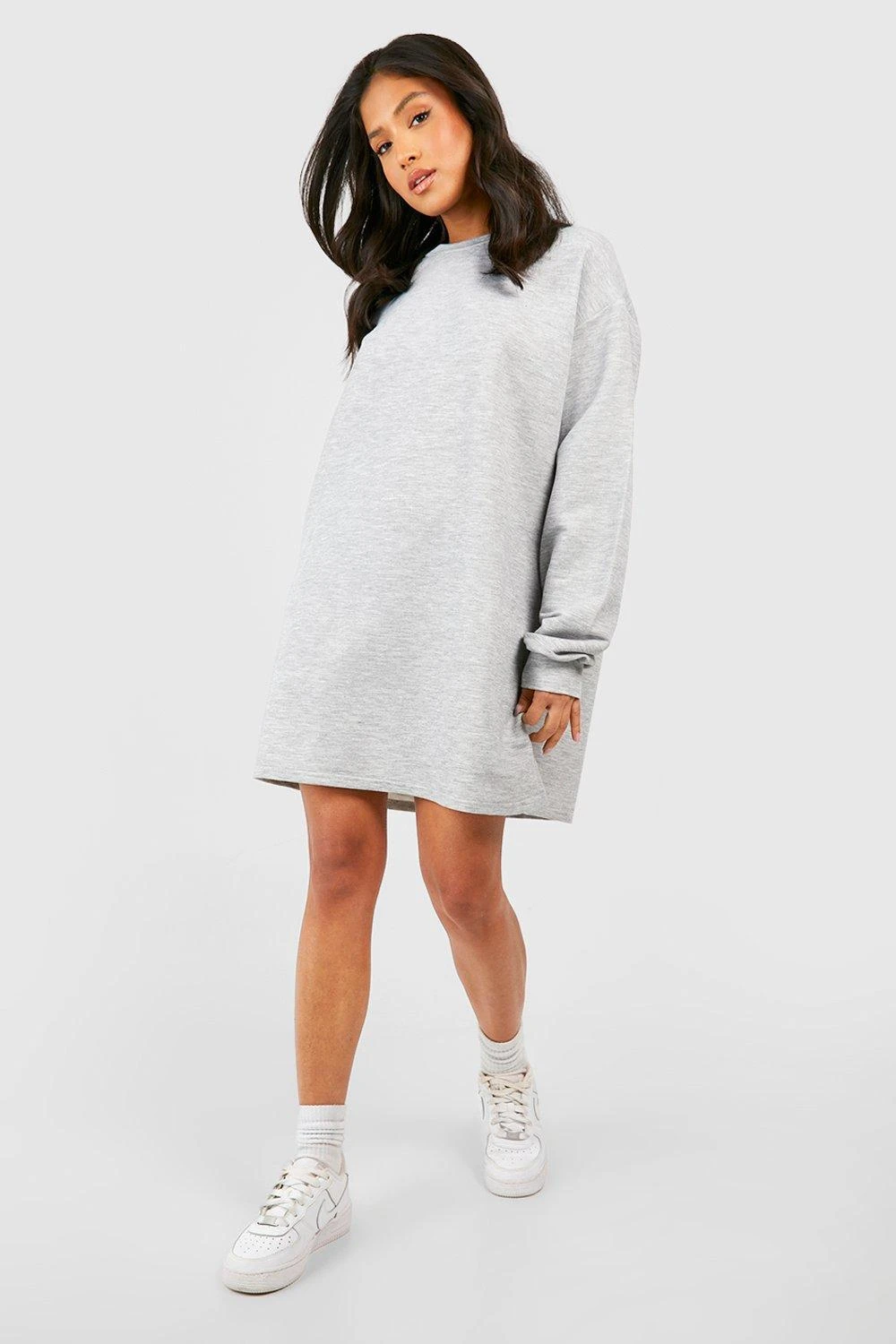 Petite - Robe Sweat Oversize Basique 3 Petite - Robe Sweat Oversize Basique