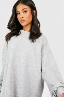 Petite - Robe Sweat Oversize Basique 9 Petite - Robe Sweat Oversize Basique -BOOHO Kleidung Magasin gzz50743 grey20marl xl 3