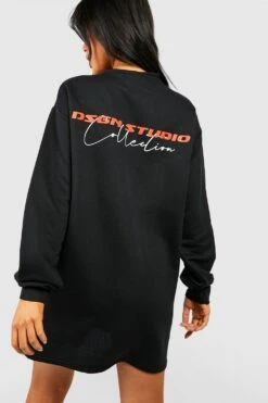 BOOHOO Petite - Robe Sweat Oversize Imprimé