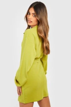 Robe Droite à Ceinture 7 Robe Droite à Ceinture -BOOHO Kleidung Magasin gzz50803 olive xl 1