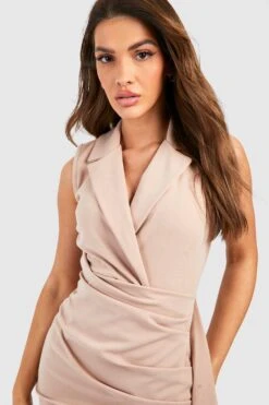 Robe Blazer Sans Manches -BOOHO Kleidung Magasin gzz50812 stone xl 3