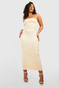 Grande Taille - Robe Mi-longue Premium -BOOHO Kleidung Magasin gzz50930 sand xl 2