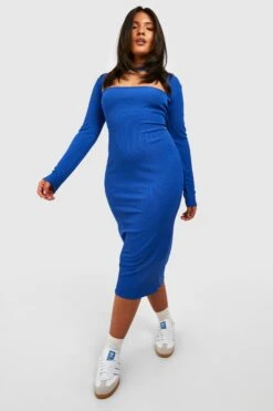 Grande Taille - Robe Mi-longue à Découpes -BOOHO Kleidung Magasin gzz50951 cobalt xl 2