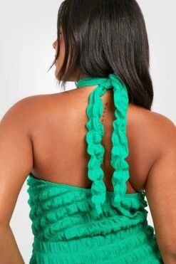 Grande Taille - Robe Longue Dos Nu Texturée -BOOHO Kleidung Magasin gzz51020 bright20green xl 3