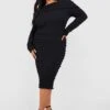 Grande Taille - Robe Courte Texturée -BOOHO Kleidung Magasin gzz51021 black xl