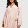 Grande Taille - Robe Cache-cœur Nouée -BOOHO Kleidung Magasin gzz51086 stone xl