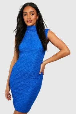 BOOHOO Robe Texturée Sans Manches à Col Montant