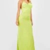 Robe Longue Moulante à Col Bénitier -BOOHO Kleidung Magasin gzz51424 lime xl