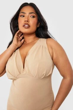 Grande Taille - Robe Corset Mi-longue -BOOHO Kleidung Magasin gzz51638 stone xl 3