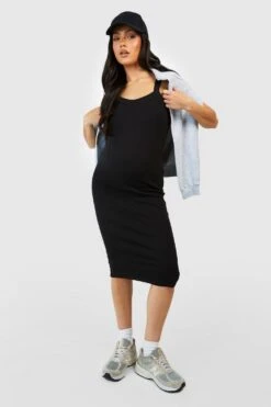 Maternité - Robe De Grossesse Premium -BOOHO Kleidung Magasin gzz51678 black xl 2