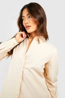 Robe Chemise En Coton -BOOHO Kleidung Magasin gzz51731 stone xl 3