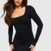 Tall - Robe Longue Texturée à Col Carré 2 Tall - Robe Longue Texturée à Col Carré -BOOHO Kleidung Magasin gzz51768 black xl