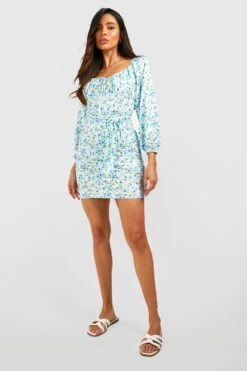 Robe Fleurie Texturée -BOOHO Kleidung Magasin gzz51793 ivory xl 2