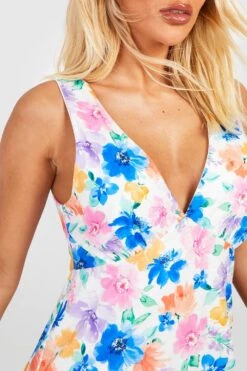 Robe D'été Texturée Fleurie -BOOHO Kleidung Magasin gzz51794 blue xl 3