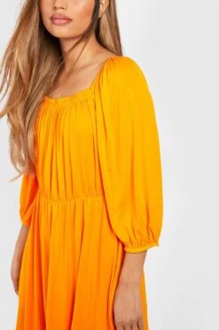 Robe D'été Patineuse à Manches Tombantes -BOOHO Kleidung Magasin gzz51803 orange xl 3