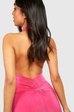 Petite - Robe Longue Torsadée Dos Nu -BOOHO Kleidung Magasin gzz51847 hot20pink xl 3