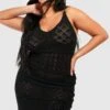 Grande Taille - Robe Courte En Crochet -BOOHO Kleidung Magasin gzz51906 black xl