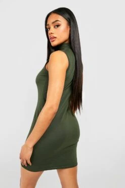 Robe T-shirt En Coton à Col Montant -BOOHO Kleidung Magasin gzz52013 khaki xl 1