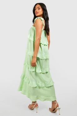 Robe D'été Froncée à Volants -BOOHO Kleidung Magasin gzz52162 lime xl 1