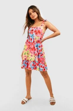 Robe Fleurie Nouée Aux épaules à Volants 8 Robe Fleurie Nouée Aux épaules à Volants -BOOHO Kleidung Magasin gzz52231 green xl 2