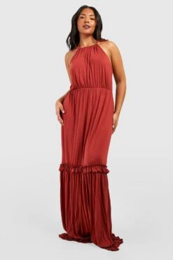 Grande Taille - Robe Longue Dos Nu à Volants