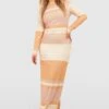 Grande Taille - Robe Longue Rayée à Manches Longues -BOOHO Kleidung Magasin gzz52265 tan xl