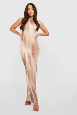 BOOHOO Tall - Robe Longue à Volants Et Imprimé Marbre -BOOHO Kleidung Magasin gzz52407 multi xl 2