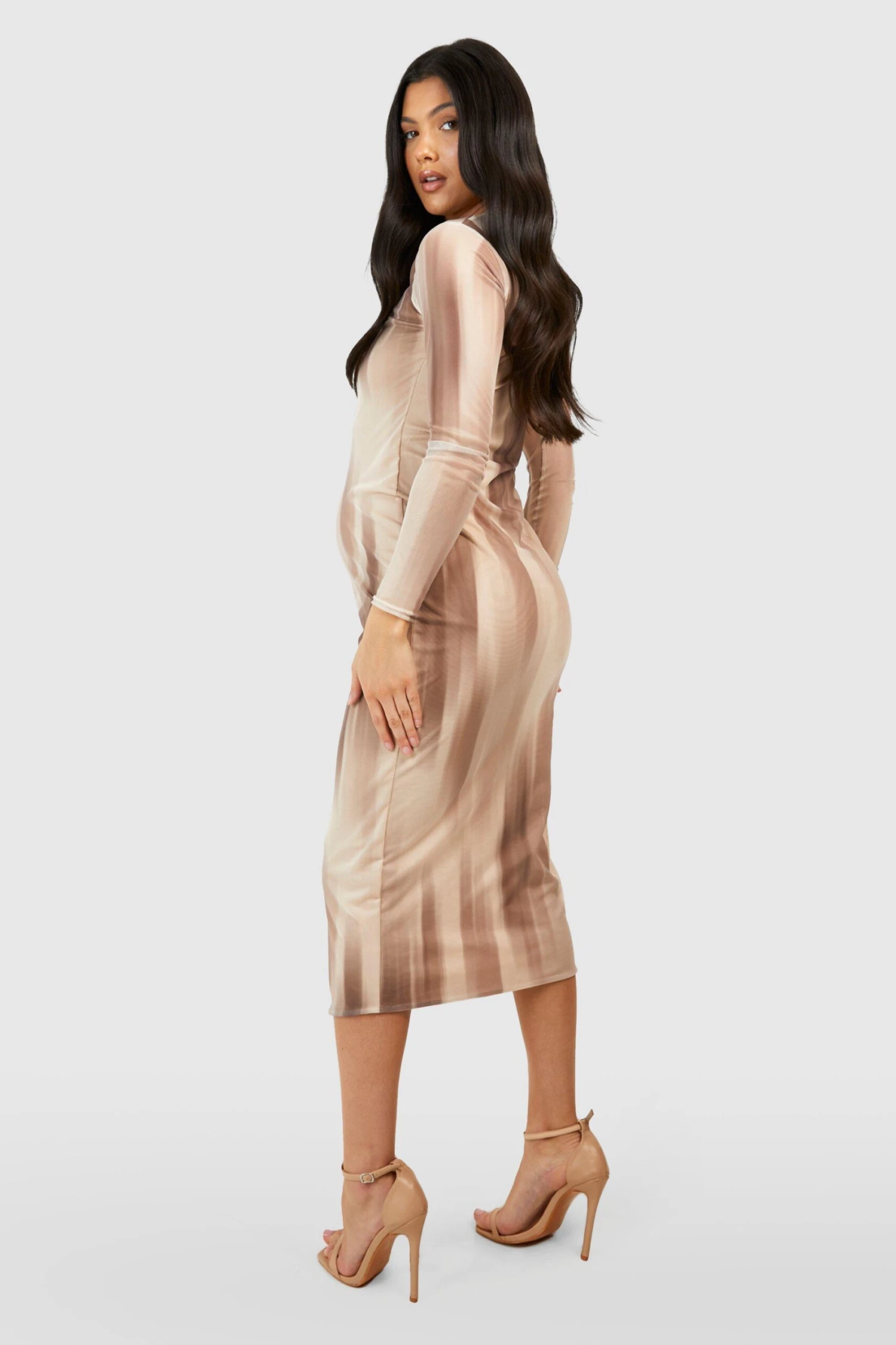 Maternité - Robe De Grossesse Mi-longue En Mesh 4 Maternité - Robe De Grossesse Mi-longue En Mesh – Image 2