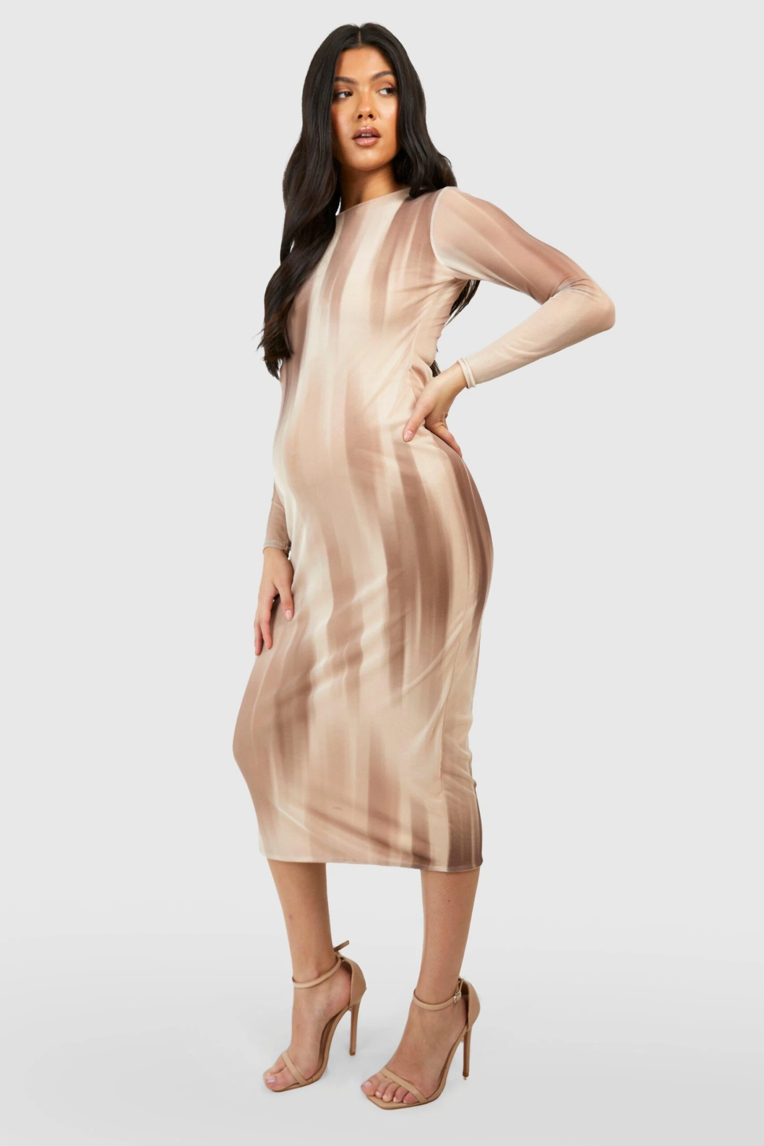 Maternité - Robe De Grossesse Mi-longue En Mesh 5 Maternité - Robe De Grossesse Mi-longue En Mesh – Image 3