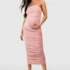 Maternité - Robe De Grossesse Froncée En Mesh 2 Maternité - Robe De Grossesse Froncée En Mesh -BOOHO Kleidung Magasin gzz52413 blush xl