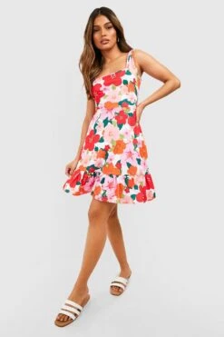 Robe Fleurie à Volants -BOOHO Kleidung Magasin gzz52552 pink xl 2