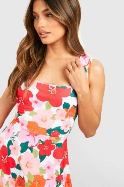 Robe Fleurie à Volants -BOOHO Kleidung Magasin gzz52552 pink xl 3