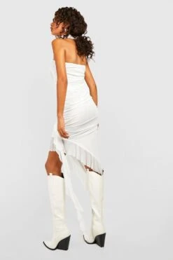 Robe Bandeau En Mesh à Volants 8 Robe Bandeau En Mesh à Volants -BOOHO Kleidung Magasin gzz52637 white xl 2