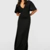 Petite - Robe Longue à Manches Larges Et Col V -BOOHO Kleidung Magasin gzz52653 black xl
