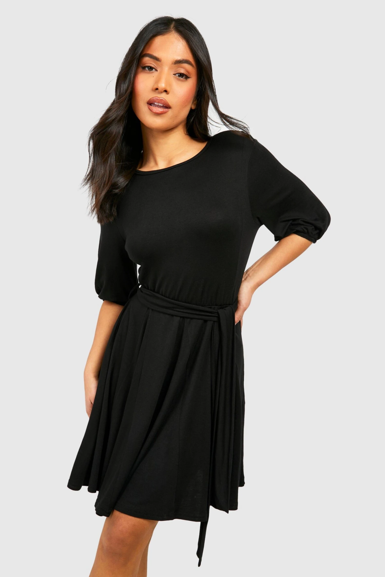 Petite - Robe Patineuse à Ceinture 3 Petite - Robe Patineuse à Ceinture