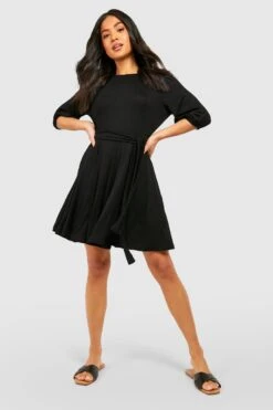 Petite - Robe Patineuse à Ceinture 8 Petite - Robe Patineuse à Ceinture -BOOHO Kleidung Magasin gzz52655 black xl 2