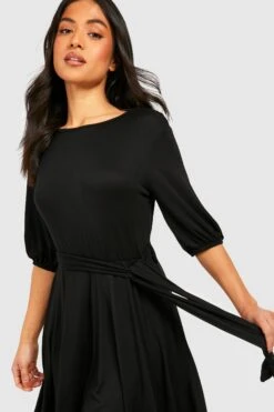 Petite - Robe Patineuse à Ceinture 9 Petite - Robe Patineuse à Ceinture -BOOHO Kleidung Magasin gzz52655 black xl 3