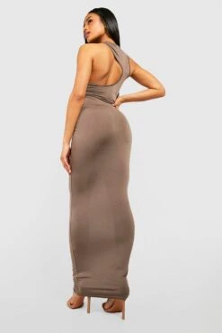 Robe Asymétrique Dos Nu -BOOHO Kleidung Magasin gzz52696 mocha xl 2